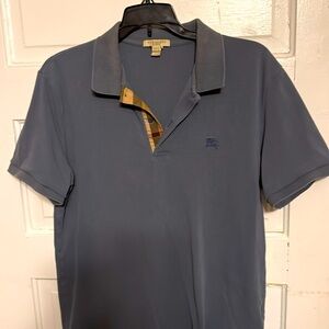 Men, Burberry, Britt, authentic short sleeve polo, blue